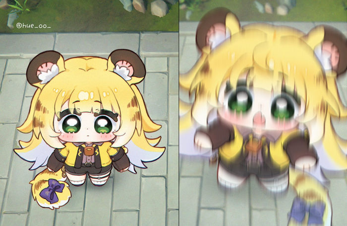 Ju Fufu Zenless Zone Zero, Ju Fufu (zzz), , , , Anime Art, , , Animal Ears, , 2D vs 3D, 