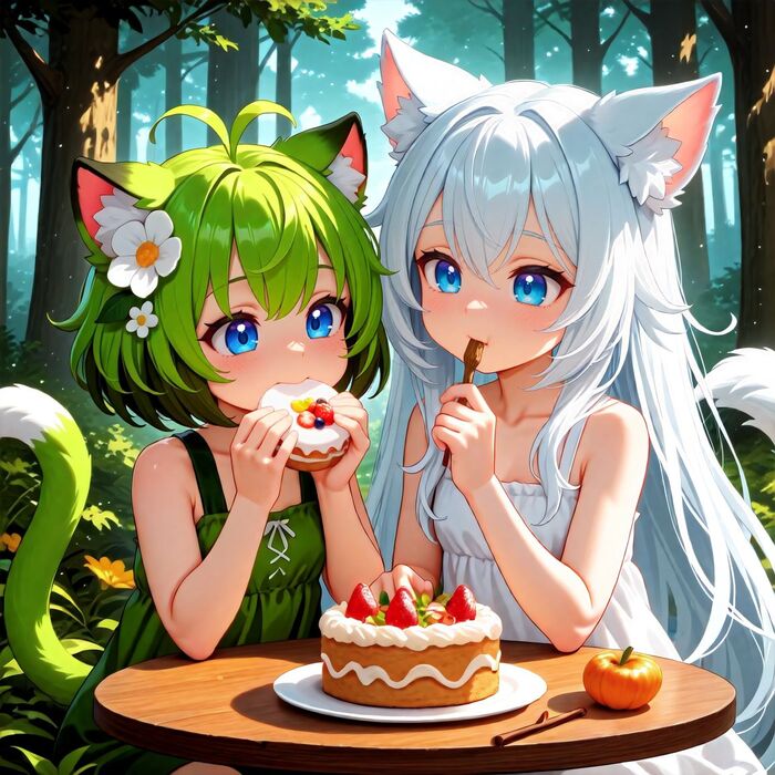    , Stable Diffusion, Anime Art, ,  , Loli, , Original Character,  : , Animal Ears