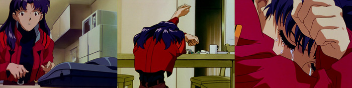 Мисато получает послание Кадзи: надеется что он всё ещё жив. Но услышав послание, понимает что он всё же погиб.