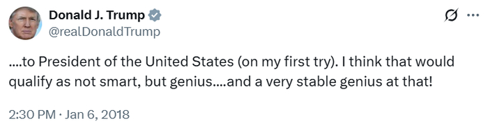 Fun fact:       ,     a very stable genius.   :   ! !!