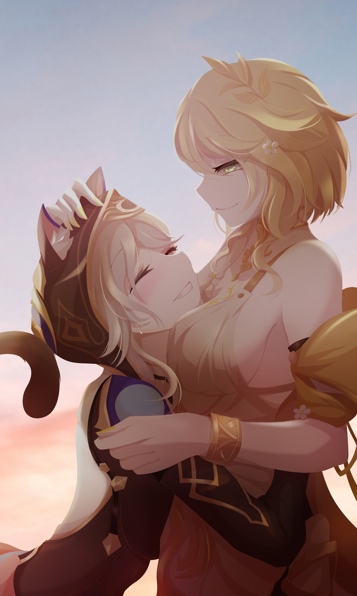  , Anime Art, Cipher (Honkai: Star Rail), Aglaea (Honkai: Star Rail), Honkai: Star Rail, , Animal Ears