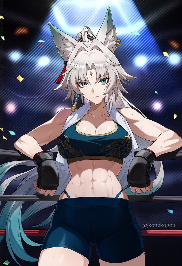 Feixiao Honkai: Star Rail, Feixiao (Honkai: Star Rail),  ,  , Muscleart, Animal Ears, , , , , Anime Art