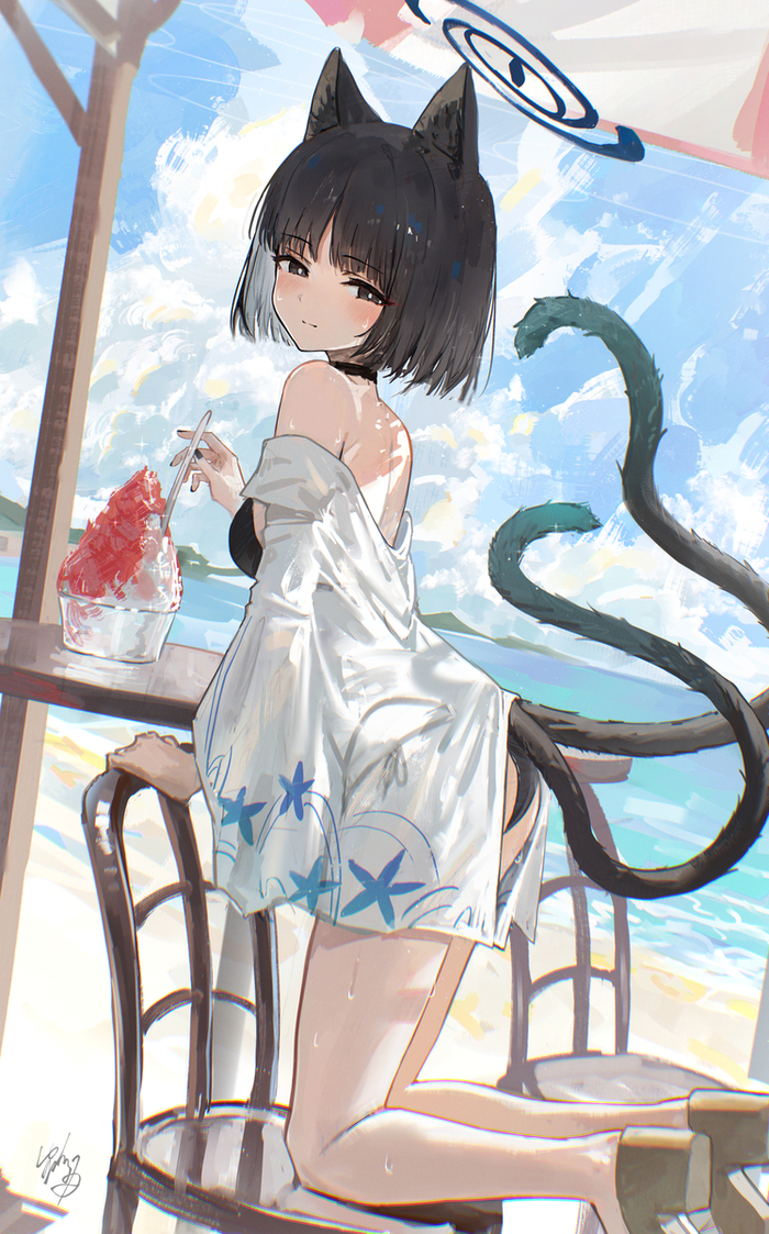 Anime Art, , Blue Archive, Kikyou, , , , , Animal Ears
