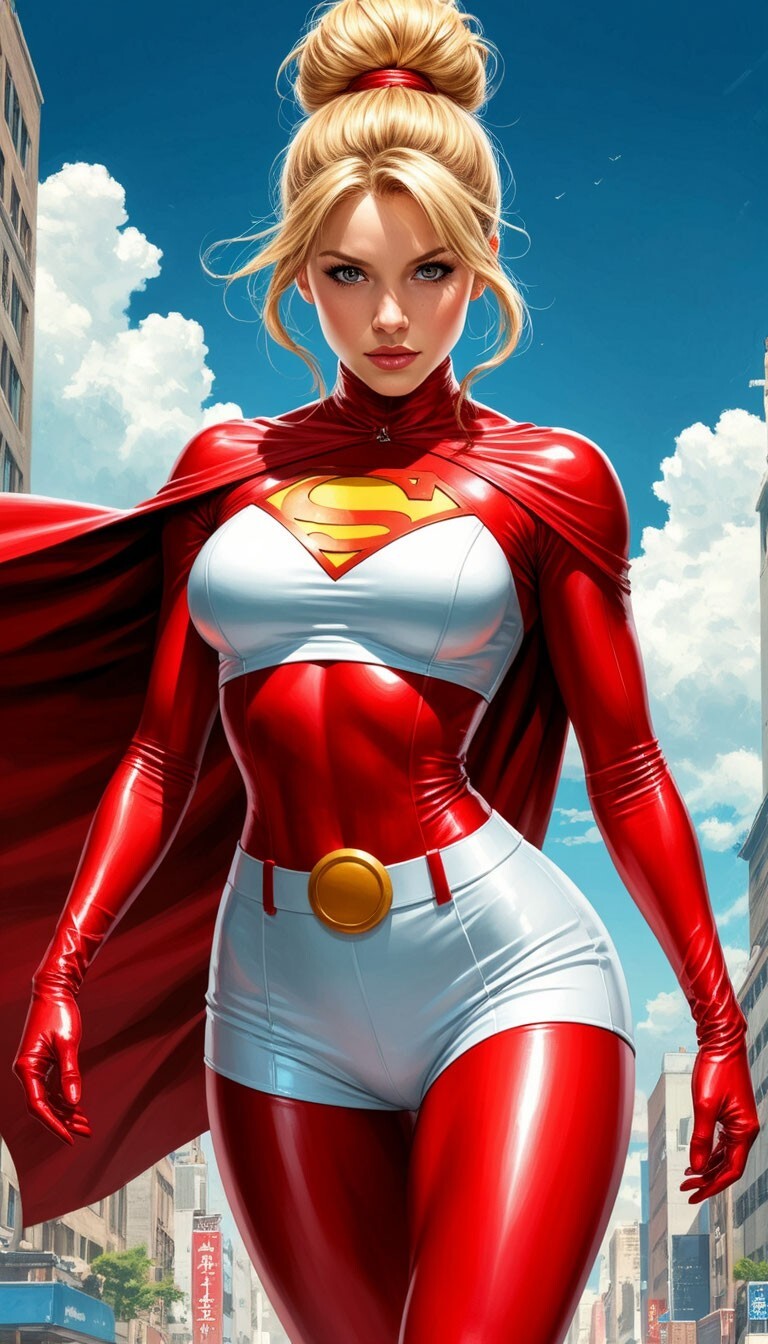 Ai arts, powergirl - Моё, Девушки, Эротика, Арты нейросетей, DC Comics, Marvel vs DC, Супергерои, Арт, Длиннопост