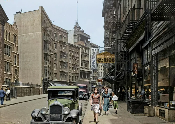 Подборка интересных и необычных фотографий из США. 20 раскрашенных фотографий ХХ века. Часть 23 20 век, Историческое фото, Старое фото, Фотография, США, Колоризация, Длиннопост