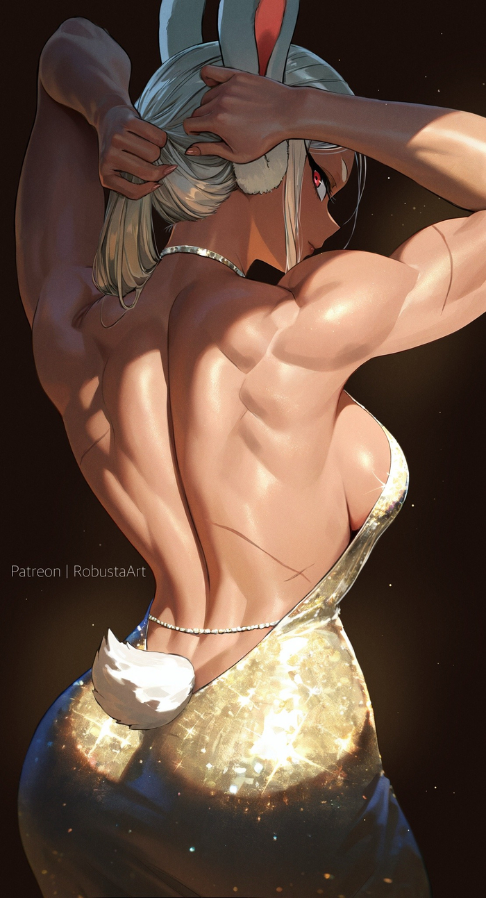 Miruko , Anime Art, , , Miruko, Boku no Hero Academia, Bunnysuit, Muscleart,  