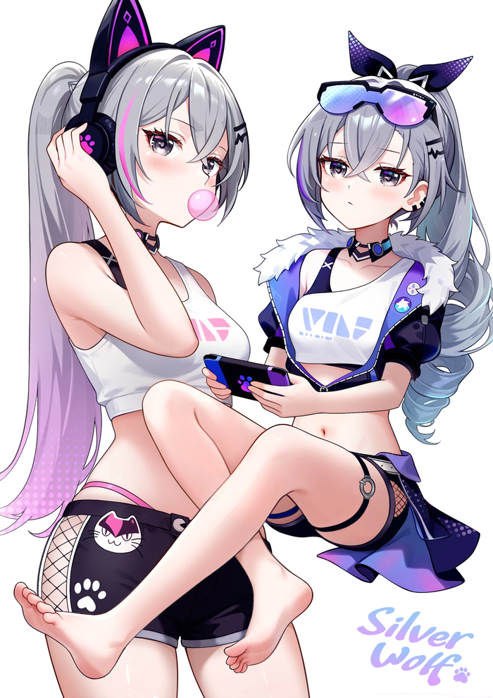 Woof , Anime Art, Honkai: Star Rail, Silver Wolf (Honkai: Star Rail)