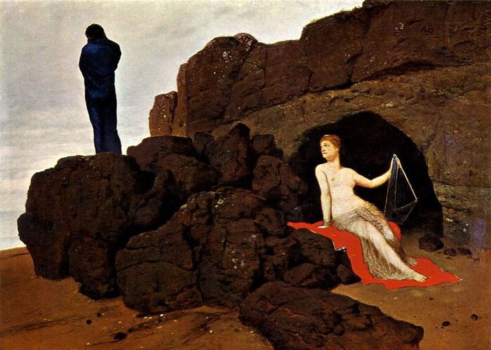 Арнольд Бёклин. Одиссей и Калипсо. 1883 г.