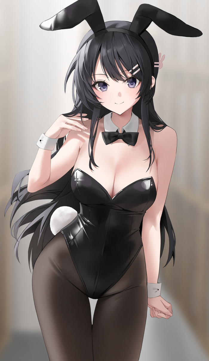 Bunny Anime Art, , Rascal Does Not Dream of Bunny Girl Senpai, Mai Sakurajima, Bunnysuit, Pixiv