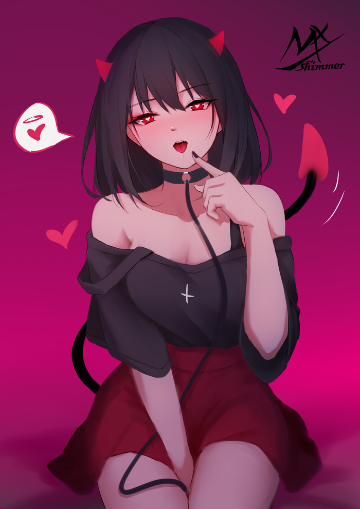 Demon Anime Art, , Original Character, , , , Shimmer