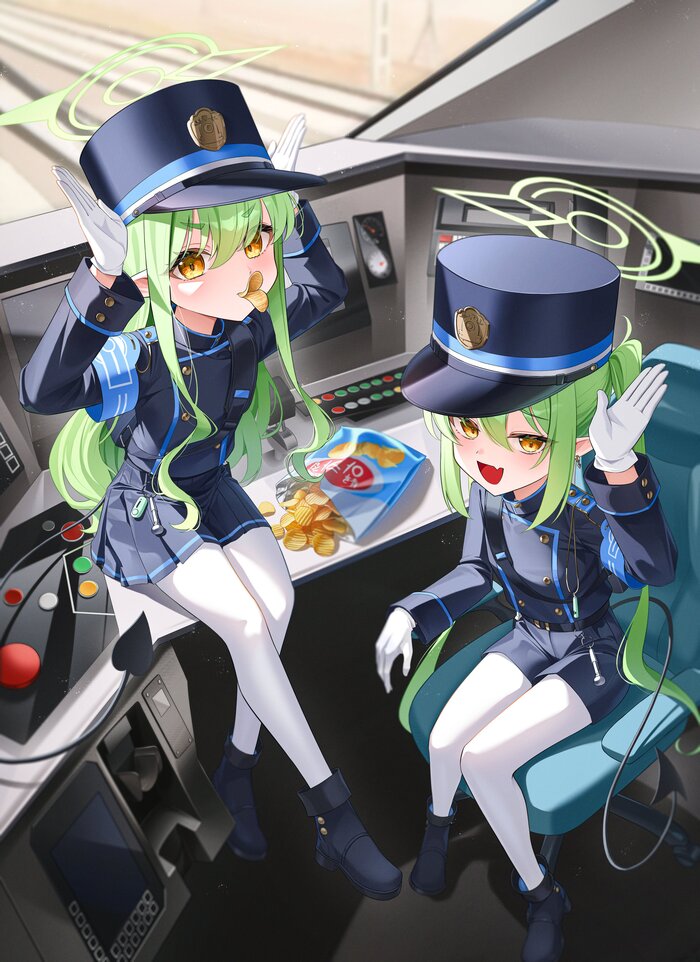  , Anime Art, Blue Archive, Tachibana Hikari, Tachibana Nozomi, 
