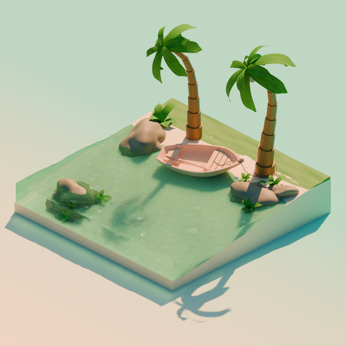  "  "   5  :) , 3D , Blender, Low poly