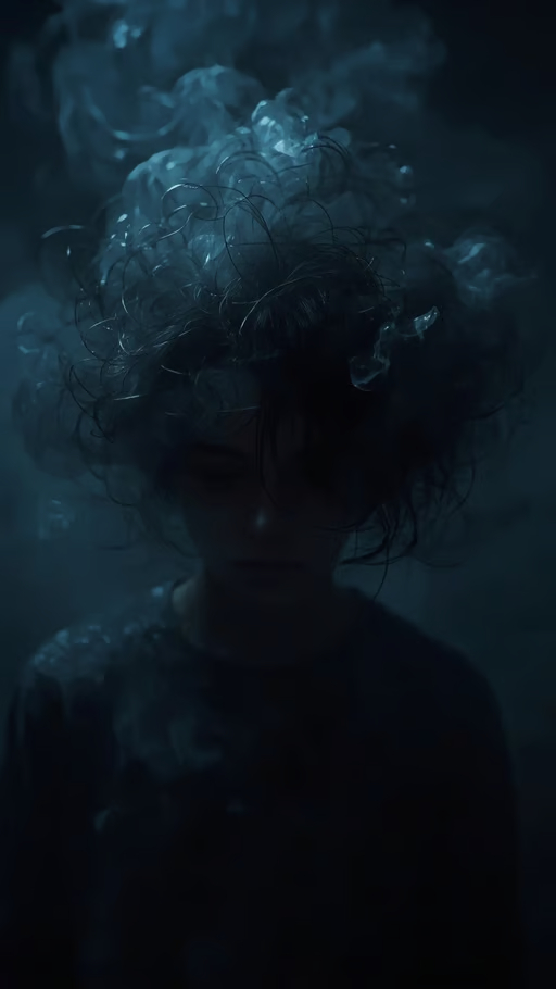 A person with their head -   , ,  ,  , Flux,  , Midjourney