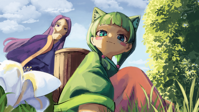  -  , Anime Art, Animal Ears, Kusuriya no Hitorigoto, Maomao, Jinshi (Kusuriya no Hitorigoto)