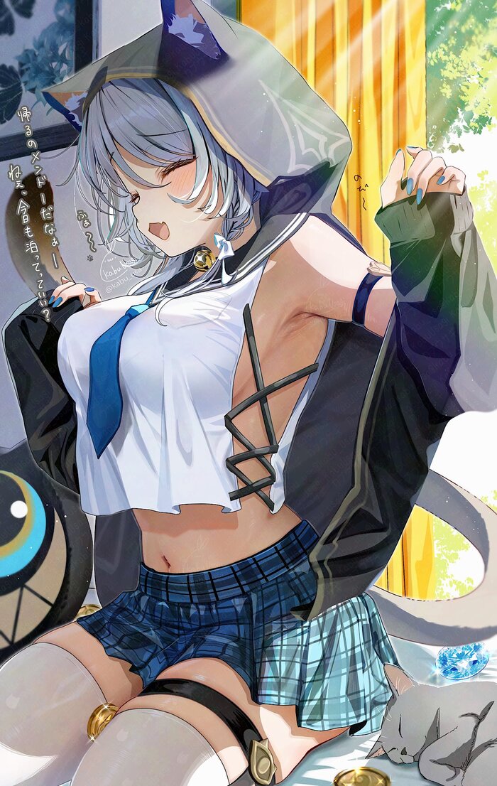  Anime Art, , Cipher (Honkai: Star Rail), Honkai: Star Rail, Kabu usagi, Animal Ears, , 