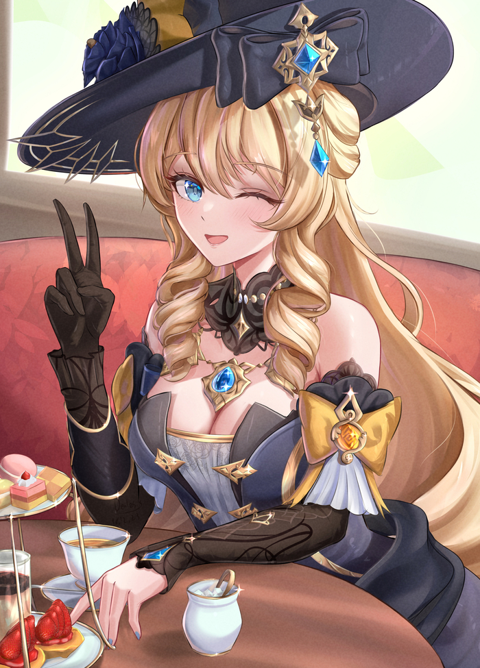  , Pixiv, Anime Art, Genshin Impact, Navia (Genshin Impact)