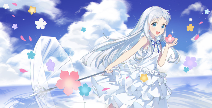 Menma Anime Art, , Anohana, Honma Meiko, Pixiv