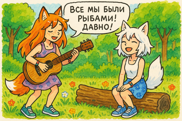    , , Anime Art, ,  , , , Original Character, Animal Ears, , , Ginger & White, 