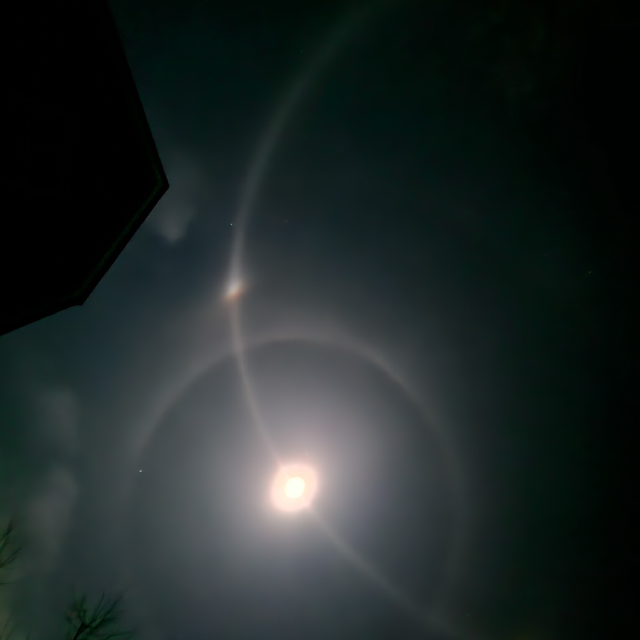 Reply to the post Solar Halo - My, The sun, Atmospheric phenomenon, Video, Soundless, Vertical video, Short videos, Halo, moon, Winter, Reply to post