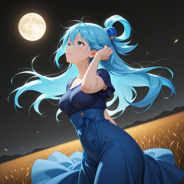 , :   , Stable Diffusion, Anime Art, , ,  ,  ,  , Konosuba, Aqua, , ,  