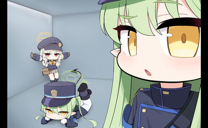  -  , Anime Art, Blue Archive, Utsumi Aoba, Tachibana Nozomi, Tachibana Hikari
