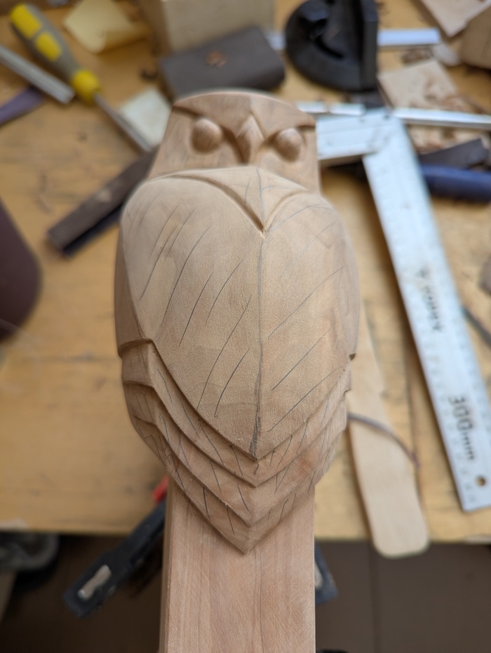 Вот тут я уже отшлифовал первично и разметил карандашом, что бы не пропустить ничего.