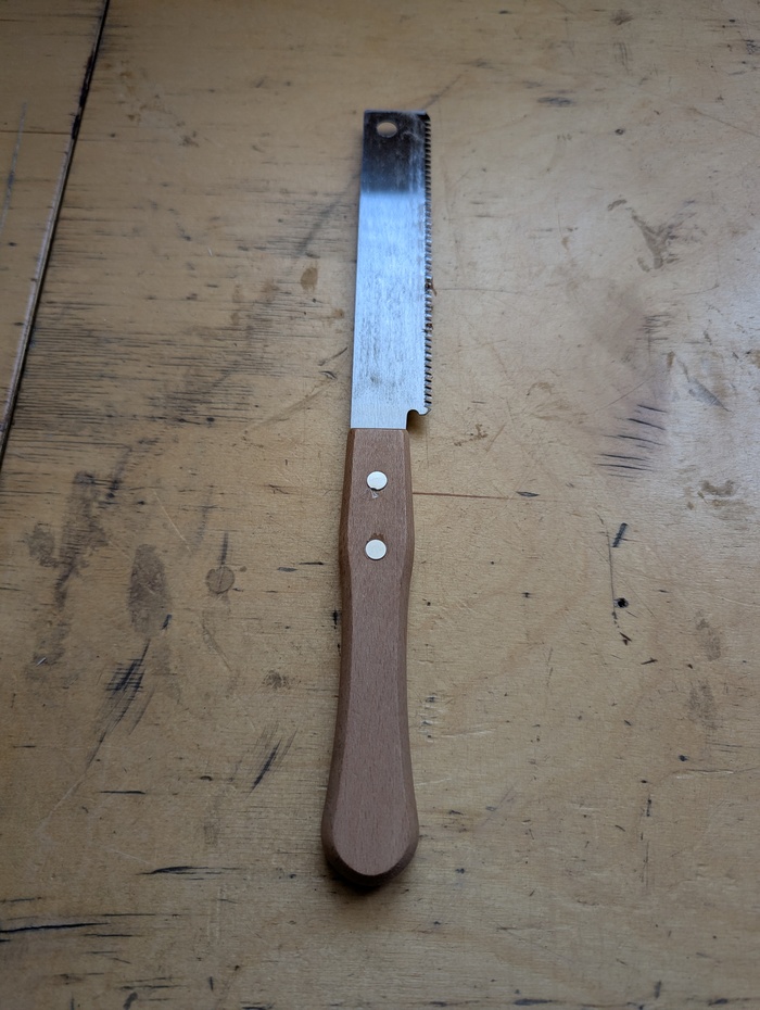 Китайская японская пила для подрезки того, что не смогла сделать ленточная пила.