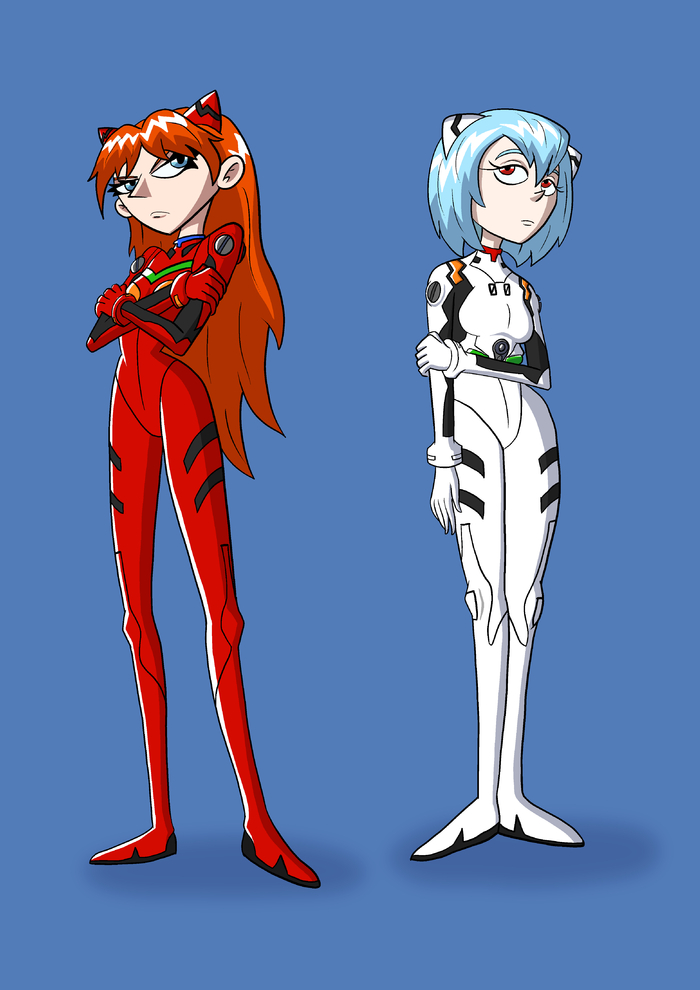    , Evangelion, Asuka Langley, Rei Ayanami, 