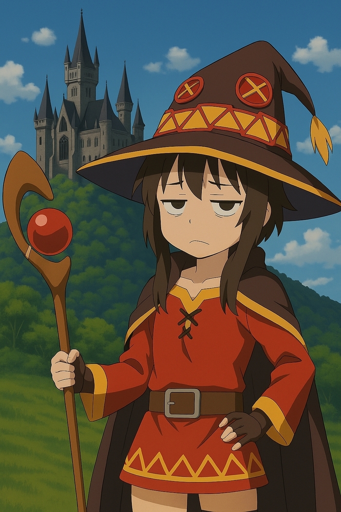       , Anime Art, , Konosuba, Megumin, Dall-e, 