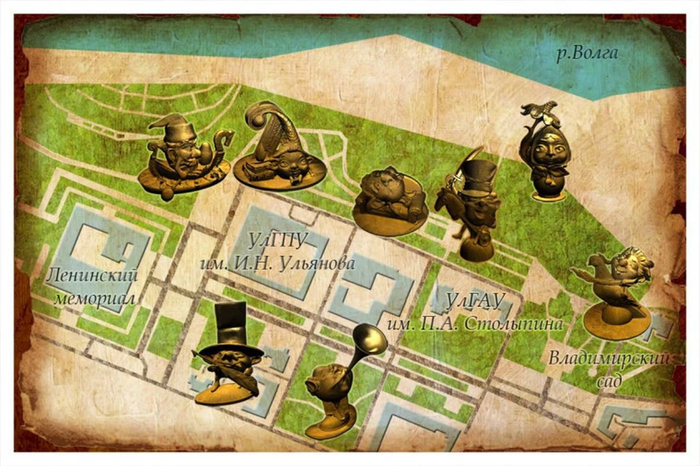 Карта с колобками