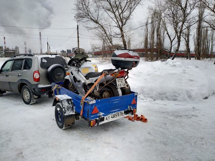 Дело сделано — мотоцикл уехал в Лиски (Воронежская область).