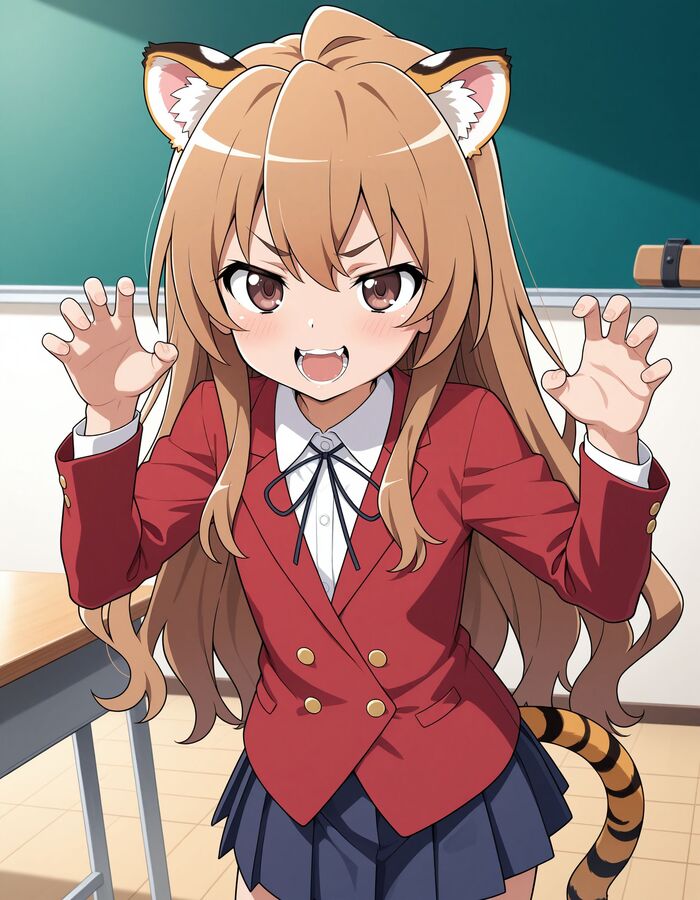   , , Stable Diffusion, Anime Art, ,  ,   , Animal Ears, , Toradora, Aisaka Taiga