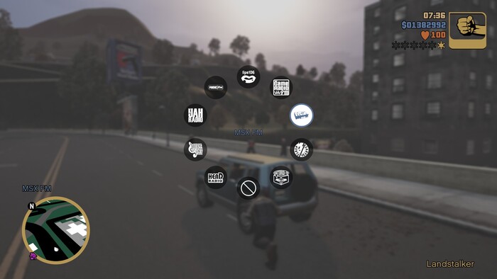 Колесо выбора радиостанций пришло сюда из GTA V 