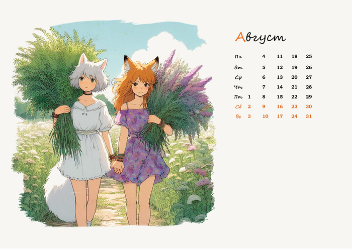  -2025:   , , Anime Art, , ,  , , Animal Ears, , , , Ginger & White