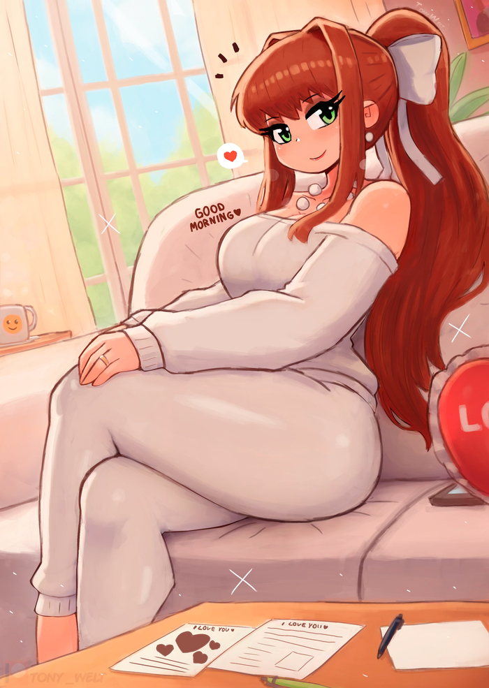  Anime Art, , , Doki Doki Literature Club, Monika (Doki Doki),  