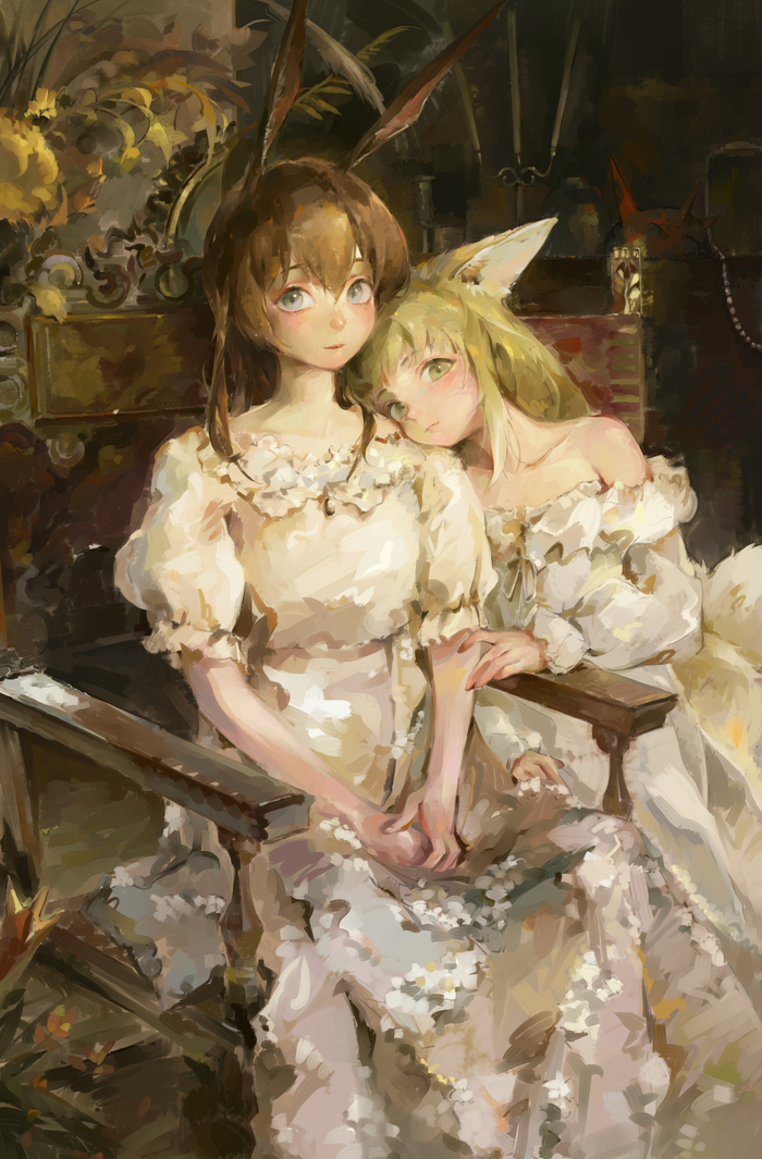    Arknights, Amiya, Suzuran, Animal Ears, Anime Art, Game Art, , 