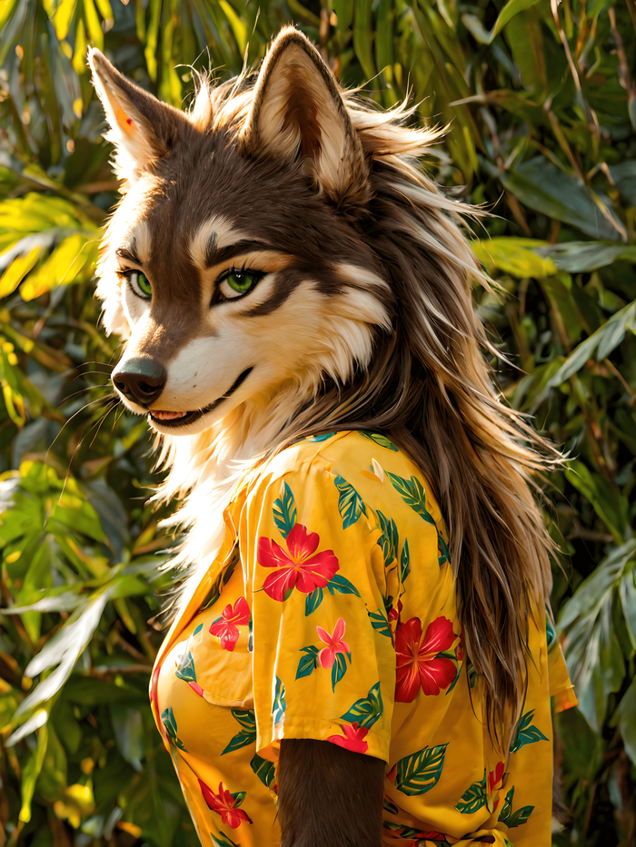    Wolfmks #1906 ,  , Furry Art,  , Stable diffusion 3, Furry wolf