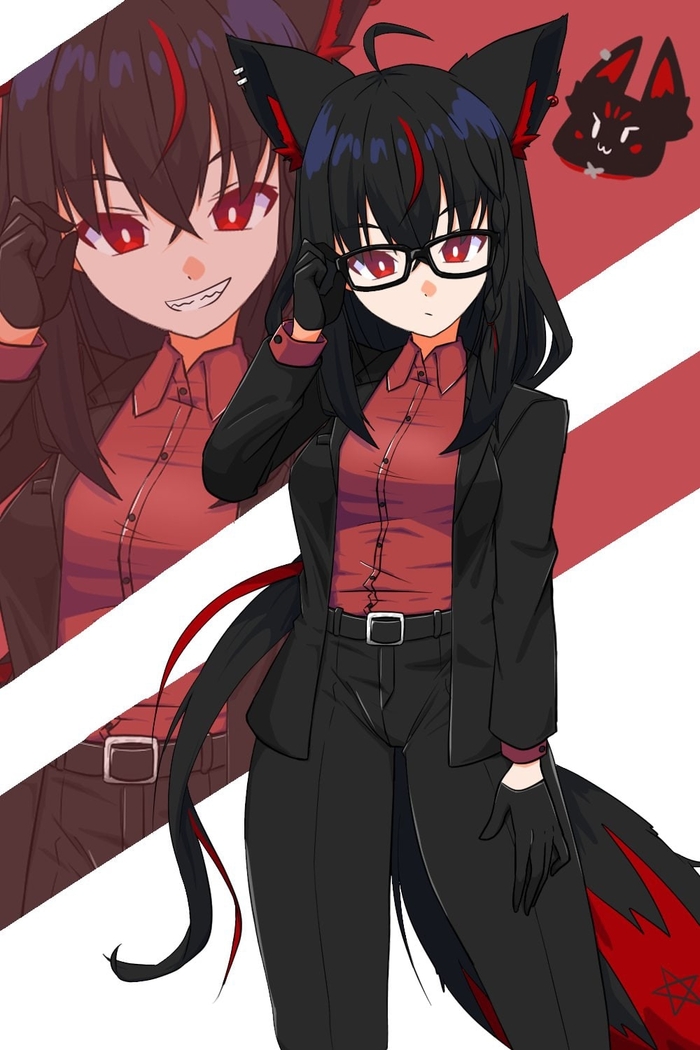 Fubuki , Anime Art, Animal Ears, Shirakami Fubuki, Kurokami Fubuki, Hololive, Virtual YouTuber, 