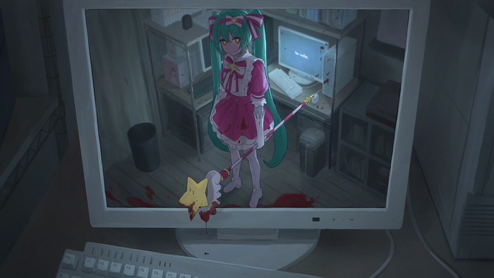   -! Hatsune Miku, Vocaloid, Anime Art, Vocaloid Art, ,  , -, Mahou Shoujo