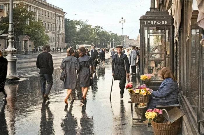 Жизнь Советского Ленинграда в 60-е годы. 20 раскрашенных фотографий История города, 20 век, 60-е, СССР, Ленинград, Санкт-Петербург, Старое фото, Фотография, Колоризация, Длиннопост