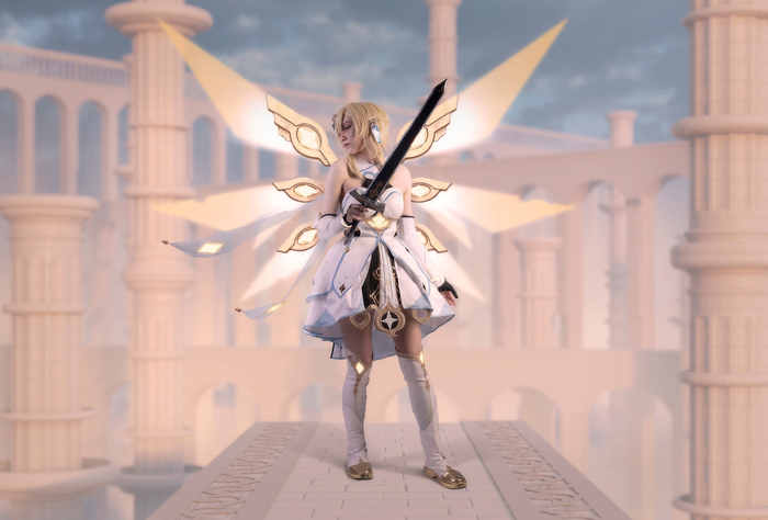 Косплей на Люмин из Genshin Impact