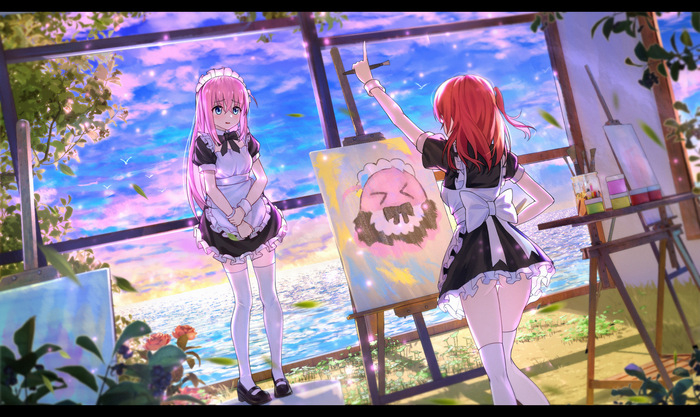  Anime Art, , Bocchi the Rock!, Gotou Hitori, Kita Ikuyo, , Pixiv