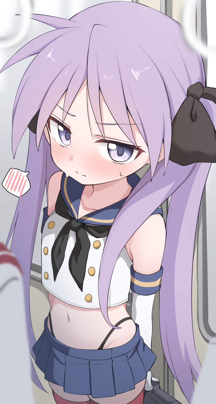 Shimakaze Anime Art, , Lucky Star, Hiiragi kagami, Shimakaze suit, Pixiv