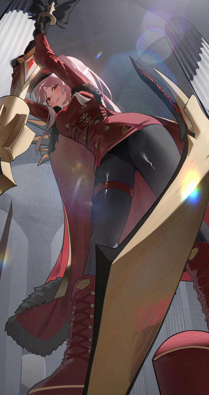 Crimson Officer Anime Art, , Original Character, Luenar