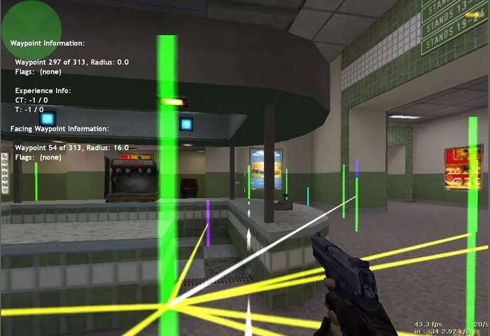 Ещё скрин, и вот это как будто уже моя работа, потому что помню, что для этой локации вейпойнты делал я. Но нашёл картинку не на винте, а на левом форуме каком-то про ИИ.