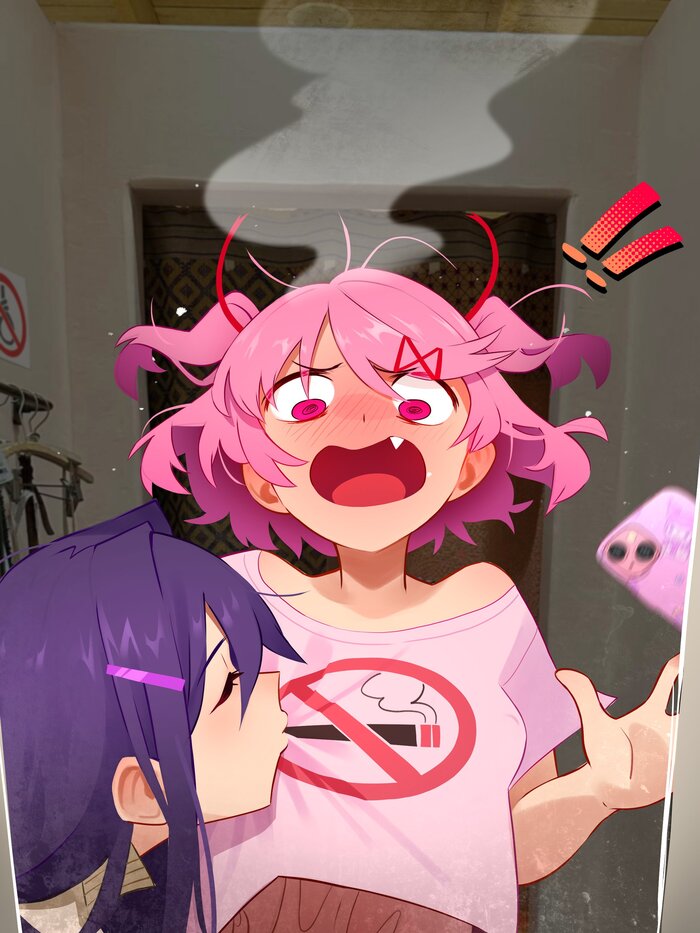Doki Doki Literature Club! | Natsuki & Yuri , , Anime Art, Natsuki, Yuri DDLC, Doki Doki Literature Club, Khyleri, Twitter (),  