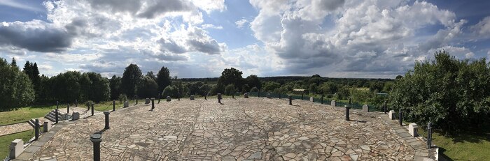 Обзор бородинского поля с "высоты Рубо".