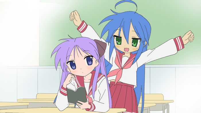 Konata & Kagami , Anime Art, Lucky Star, Hiiragi kagami, Konata Izumi