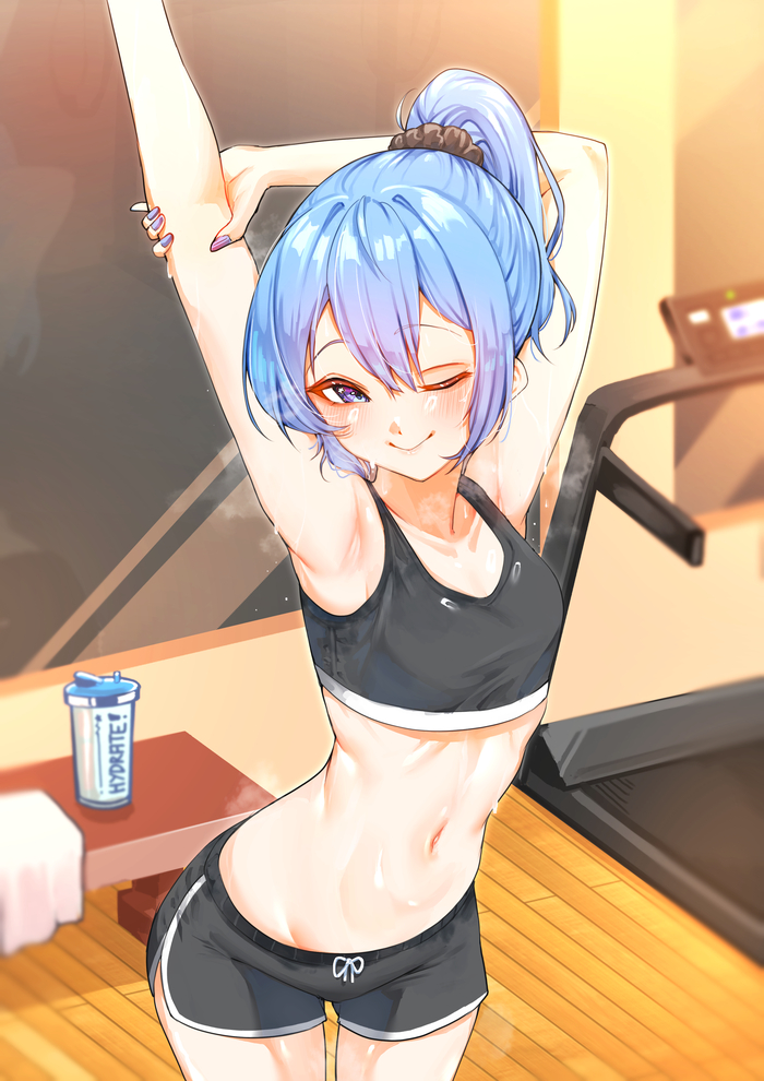 Hoshimachi Suisei #013 , Anime Art, Hololive, Hoshimachi Suisei, , , , Virtual YouTuber, , 