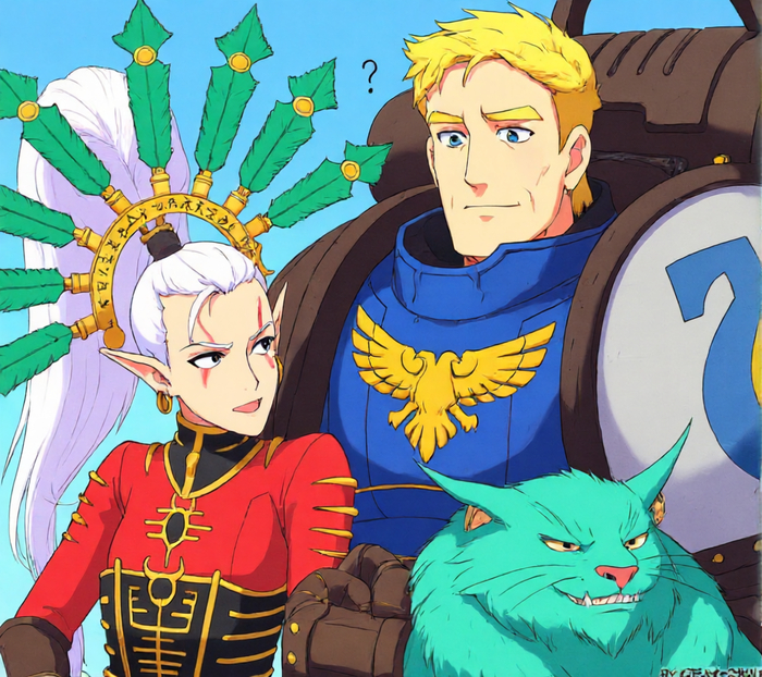     Warhammer 40k, Wh humor, Wh Art, Roboute Guilliman, Yvraine, ,  ,  